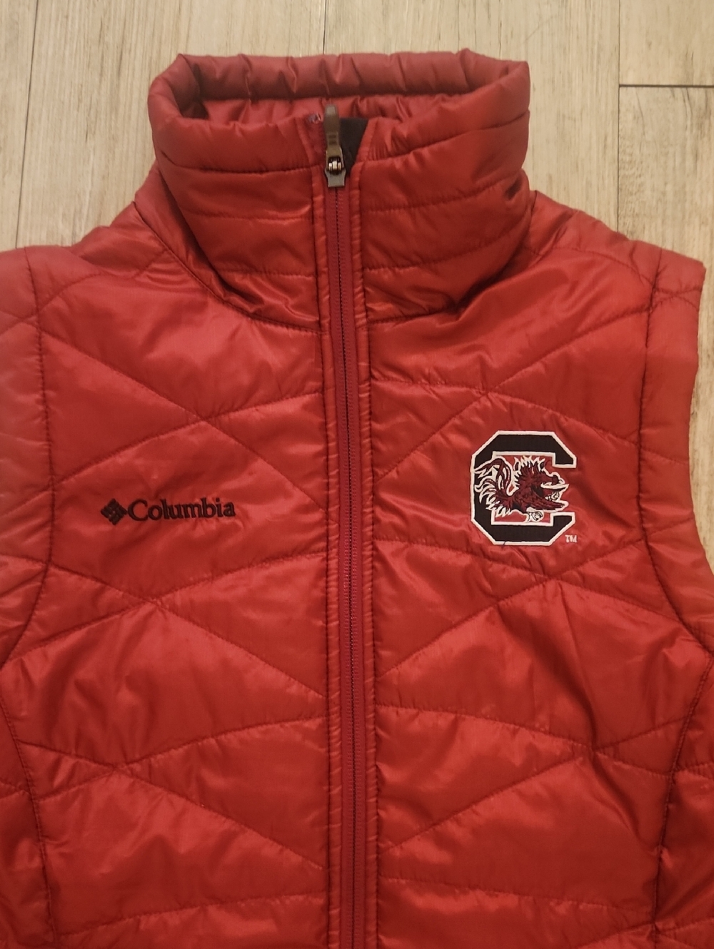 Columbia Red Quilted Puffer Vest - Gamecocks - Picture 2 of 6